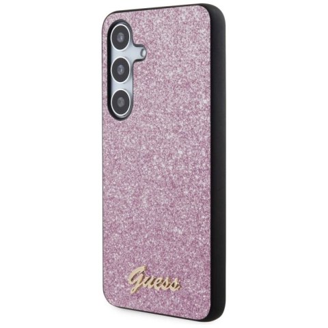 Etui Guess Glitter Script na Samsung Galaxy S24+ - fioletowe Guess