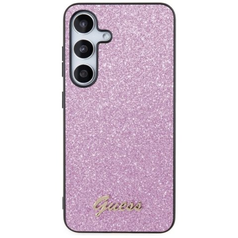 Etui Guess Glitter Script na Samsung Galaxy S24+ - fioletowe Guess
