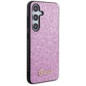 Etui Guess Glitter Script na Samsung Galaxy S24+ - fioletowe Guess