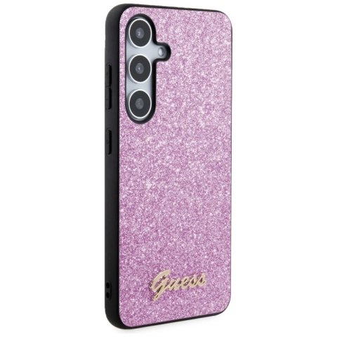 Etui Guess Glitter Script na Samsung Galaxy S24+ - fioletowe Guess