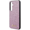 Etui Guess Glitter Script na Samsung Galaxy S24+ - fioletowe Guess