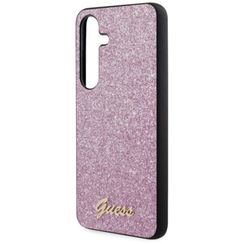 Etui Guess Glitter Script na Samsung Galaxy S24+ - fioletowe Guess