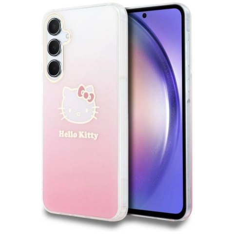 Etui Hello Kitty IML Gradient Electrop Kitty Head na Samsung Galaxy A55 - różowe Hello Kitty