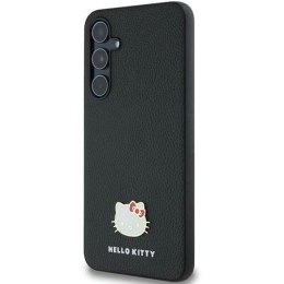 Etui Hello Kitty Metal Logo Kitty Head na Samsung Galaxy A55 - czarne Hello Kitty