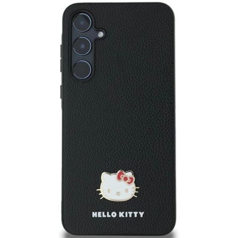 Etui Hello Kitty Metal Logo Kitty Head na Samsung Galaxy A55 - czarne Hello Kitty