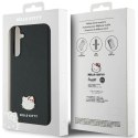 Etui Hello Kitty Metal Logo Kitty Head na Samsung Galaxy A55 - czarne Hello Kitty