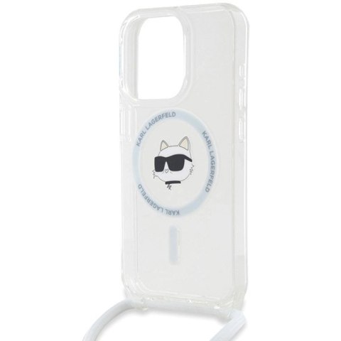 Etui Karl Lagerfeld IML Choupette Head & Cord MagSafe na iPhone 14 Pro - przezroczyste Karl Lagerfeld
