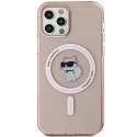 Etui Karl Lagerfeld IML Choupette MagSafe na iPhone 12/12 Pro - różowe Karl Lagerfeld