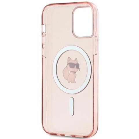 Etui Karl Lagerfeld IML Choupette MagSafe na iPhone 12/12 Pro - różowe Karl Lagerfeld