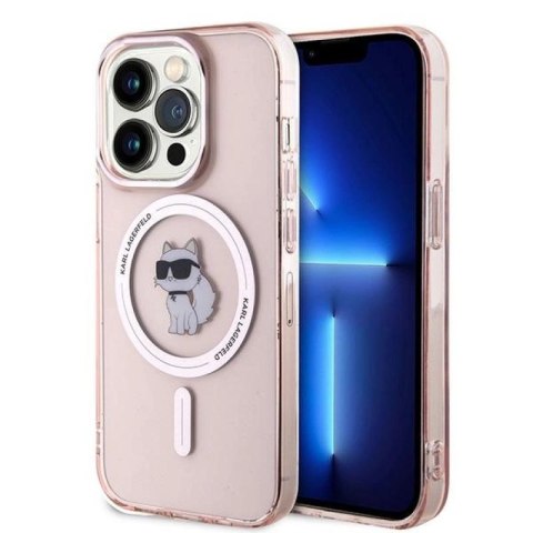 Etui Karl Lagerfeld IML Choupette MagSafe na iPhone 14 Pro Max - różowe Karl Lagerfeld