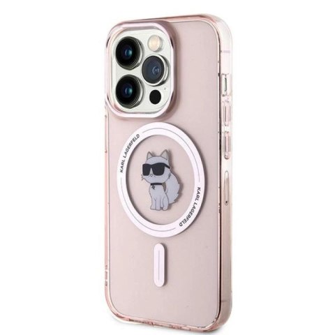 Etui Karl Lagerfeld IML Choupette MagSafe na iPhone 14 Pro Max - różowe Karl Lagerfeld