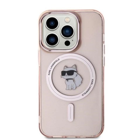 Etui Karl Lagerfeld IML Choupette MagSafe na iPhone 14 Pro Max - różowe Karl Lagerfeld