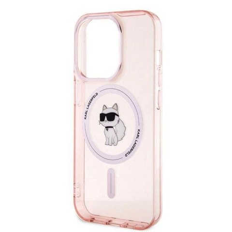 Etui Karl Lagerfeld IML Choupette MagSafe na iPhone 14 Pro Max - różowe Karl Lagerfeld