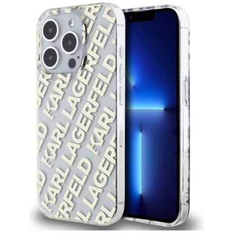 Etui Karl Lagerfeld IML Fullover Logo na iPhone 15 Pro - złote Karl Lagerfeld