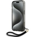 Etui Karl Lagerfeld IML Mono KL Pattern & Cord na iPhone 15 Pro - czarne Karl Lagerfeld