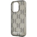 Etui Karl Lagerfeld IML Mono KL Pattern & Cord na iPhone 15 Pro - czarne Karl Lagerfeld
