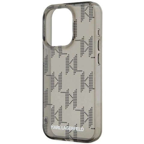 Etui Karl Lagerfeld IML Mono KL Pattern & Cord na iPhone 15 Pro - czarne Karl Lagerfeld