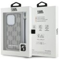 Etui Karl Lagerfeld IML Mono KL Pattern & Cord na iPhone 15 Pro - czarne Karl Lagerfeld