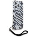Etui Karl Lagerfeld IML Zebra Pattern & Cord na iPhone 15 Pro Max - czarne Karl Lagerfeld