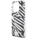 Etui Karl Lagerfeld IML Zebra Pattern & Cord na iPhone 15 Pro Max - czarne Karl Lagerfeld