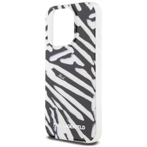 Etui Karl Lagerfeld IML Zebra Pattern & Cord na iPhone 15 Pro Max - czarne Karl Lagerfeld