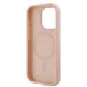 Etui Karl Lagerfeld Leather Monogram Metal Logo na iPhone 15 Pro Max - różowe Karl Lagerfeld