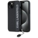 Etui Karl Lagerfeld Saffiano Rhinestones & Charm na iPhone 15 / 14 / 13 - czarne Karl Lagerfeld