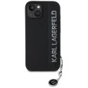 Etui Karl Lagerfeld Saffiano Rhinestones & Charm na iPhone 15 / 14 / 13 - czarne Karl Lagerfeld