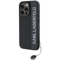 Etui Karl Lagerfeld Saffiano Rhinestones & Charm na iPhone 15 Pro Max - czarne Karl Lagerfeld