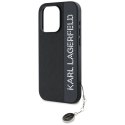 Etui Karl Lagerfeld Saffiano Rhinestones & Charm na iPhone 15 Pro Max - czarne Karl Lagerfeld