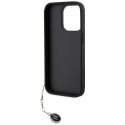 Etui Karl Lagerfeld Saffiano Rhinestones & Charm na iPhone 15 Pro - czarne Karl Lagerfeld