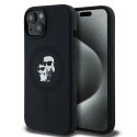 Etui Karl Lagerfeld Silicone Karl&Choupette MagSafe na iPhone 15 Plus / 14 Plus - czarne Karl Lagerfeld