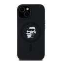 Etui Karl Lagerfeld Silicone Karl&Choupette MagSafe na iPhone 15 Plus / 14 Plus - czarne Karl Lagerfeld