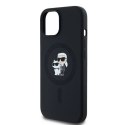 Etui Karl Lagerfeld Silicone Karl&Choupette MagSafe na iPhone 15 Plus / 14 Plus - czarne Karl Lagerfeld