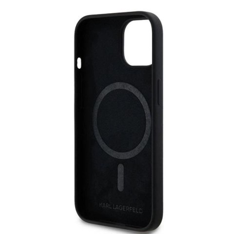 Etui Karl Lagerfeld Silicone Karl&Choupette MagSafe na iPhone 15 Plus / 14 Plus - czarne Karl Lagerfeld