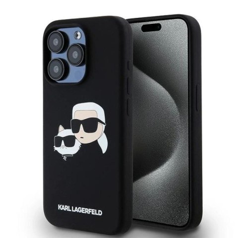 Etui Karl Lagerfeld Silicone Karl&Choupette MagSafe na iPhone 15 Pro - czarne Karl Lagerfeld