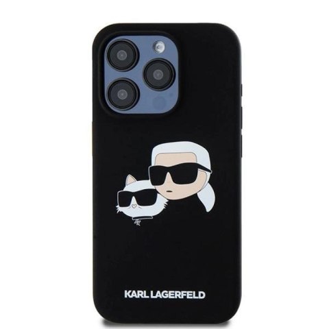 Etui Karl Lagerfeld Silicone Karl&Choupette MagSafe na iPhone 15 Pro - czarne Karl Lagerfeld