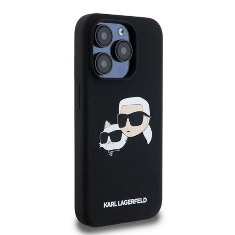 Etui Karl Lagerfeld Silicone Karl&Choupette MagSafe na iPhone 15 Pro - czarne Karl Lagerfeld