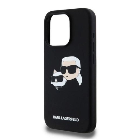 Etui Karl Lagerfeld Silicone Karl&Choupette MagSafe na iPhone 15 Pro - czarne Karl Lagerfeld