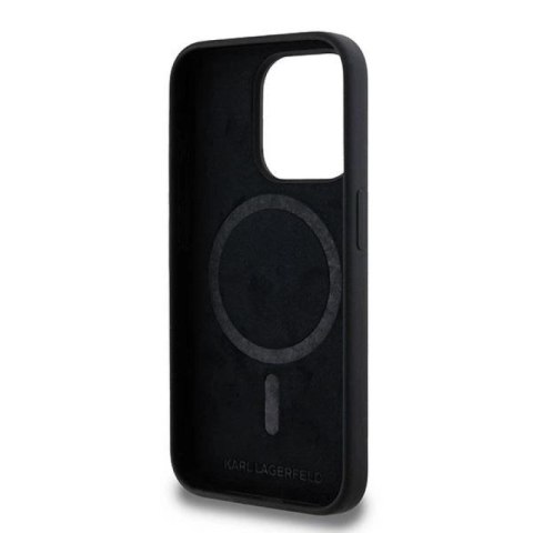 Etui Karl Lagerfeld Silicone Karl&Choupette MagSafe na iPhone 15 Pro - czarne Karl Lagerfeld