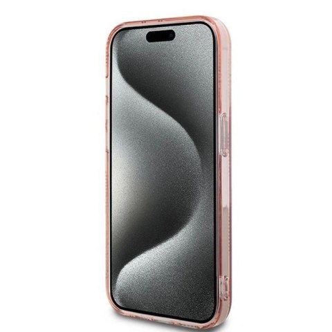 Etui Karl Lagerfeld IML Choupette Head & Monogram na iPhone 13 Pro / 13 - różowe Karl Lagerfeld