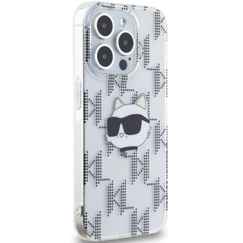 Etui Karl Lagerfeld IML Choupette Head & Monogram na iPhone 15 Pro - przezroczyste Karl Lagerfeld