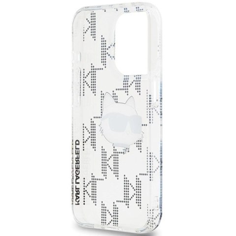 Etui Karl Lagerfeld IML Choupette Head & Monogram na iPhone 15 Pro - przezroczyste Karl Lagerfeld