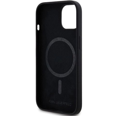 Etui Karl Lagerfeld Silicone Choupette Head MagSafe na iPhone 15 Plus / 14 Plus - czarne Karl Lagerfeld