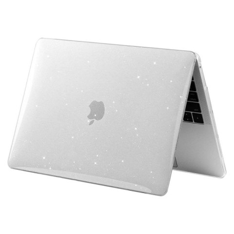 Etui Tech-Protect SmartShell na MacBook Air 13" M2 / M3 / 2022-2024 - przezroczysto-brokatowe Tech-Protect