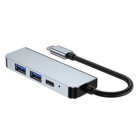 HUB Tech-Protect V2 4w1 USB-C - USB-A 3.0 / USB-A 2.0 / USB-C / HDMI - szary Tech-Protect
