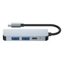 HUB Tech-Protect V2 4w1 USB-C - USB-A 3.0 / USB-A 2.0 / USB-C / HDMI - szary Tech-Protect