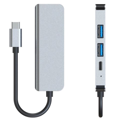 HUB Tech-Protect V2 4w1 USB-C - USB-A 3.0 / USB-A 2.0 / USB-C / HDMI - szary Tech-Protect