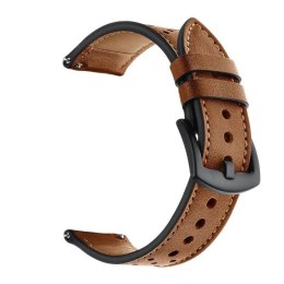 Pasek Tech-Protect Leather na Samsung Galaxy Watch 4 / 5 / 5 Pro / 6 / 7 / FE - brązowy Tech-Protect