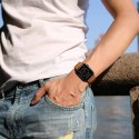 Pasek Tech-Protect LeatherFit na Apple Watch 4 / 5 / 6 / 7 / 8 / 9 / SE / Ultra 1 / 2 (42/44/45/49 mm) - brązowy Tech-Protect